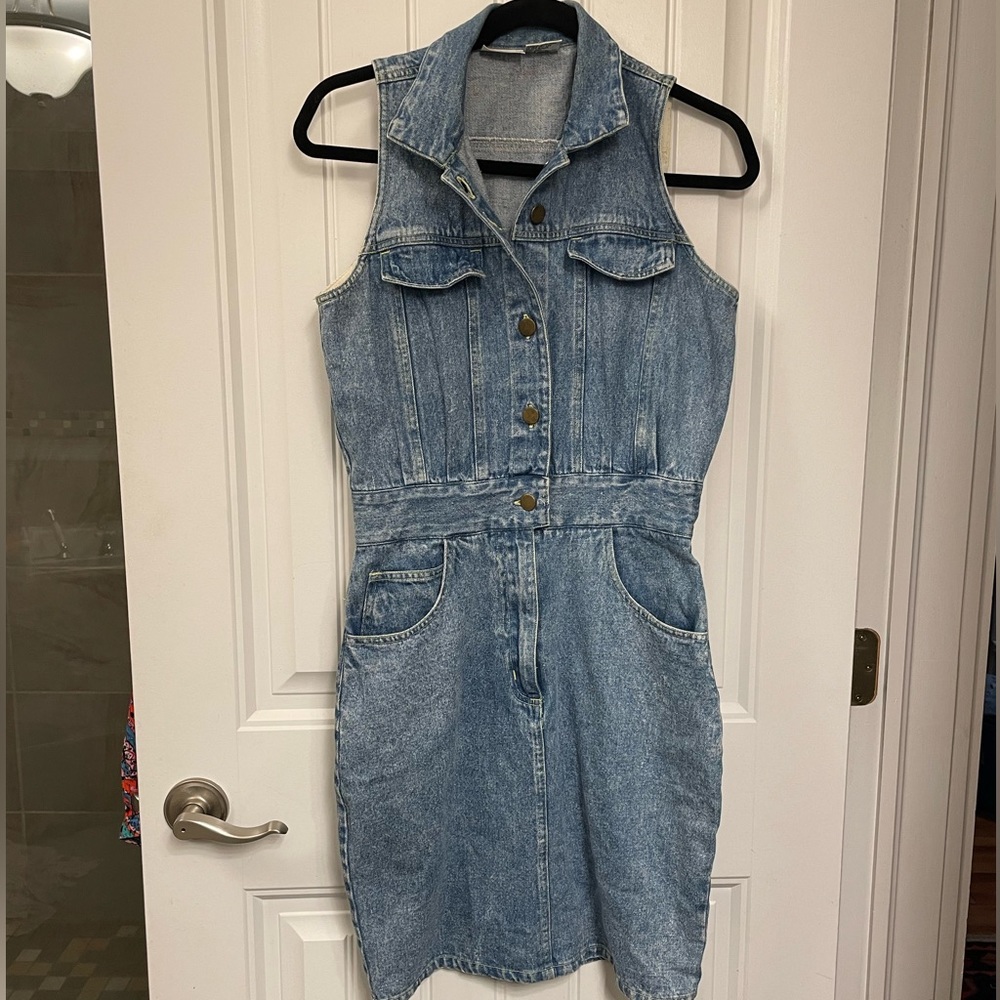 Vintage denim mini dress